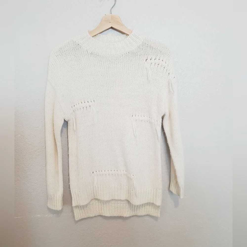 Zara Cream Crew Neck Sweater - Picture 4 of 6